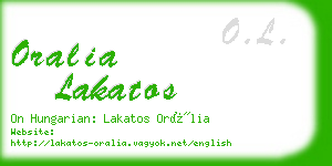 oralia lakatos business card